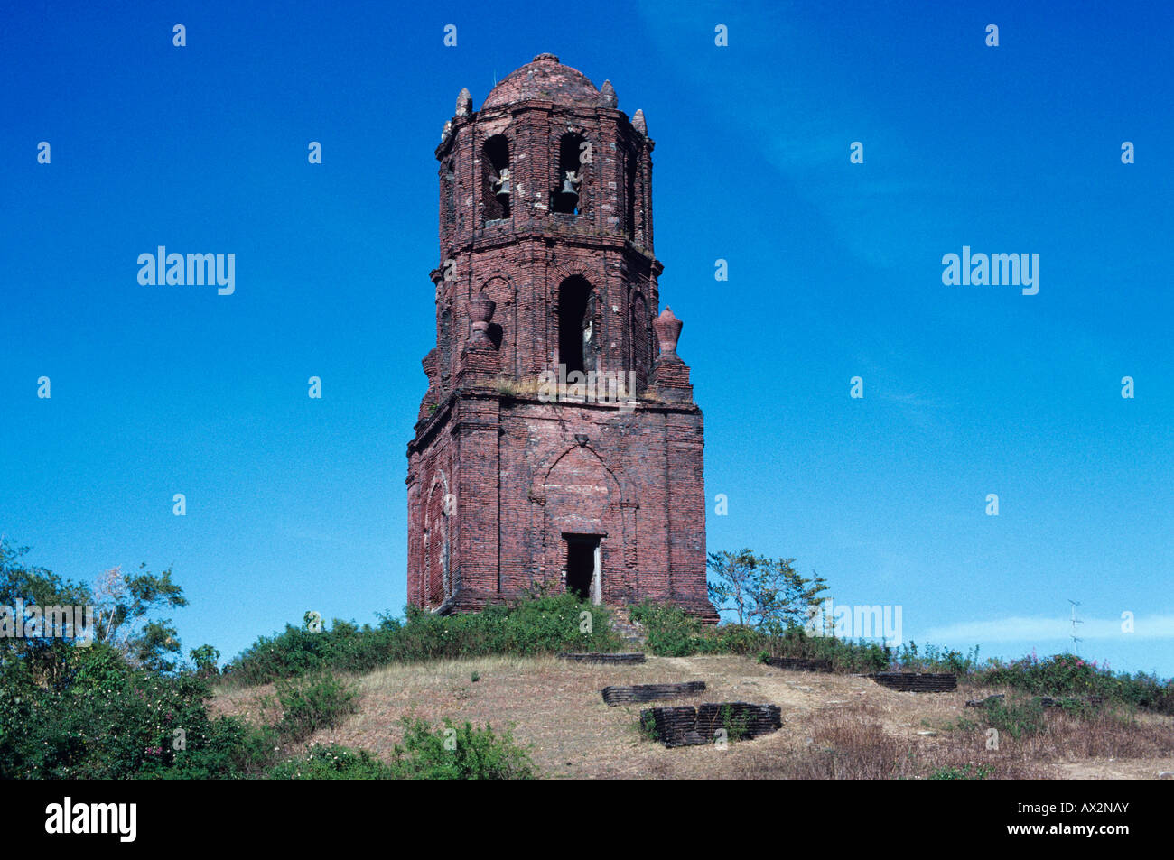 St. Augustine Parish Church Bell Tower Vigan Ilocos Sur Philippines Stock Photo