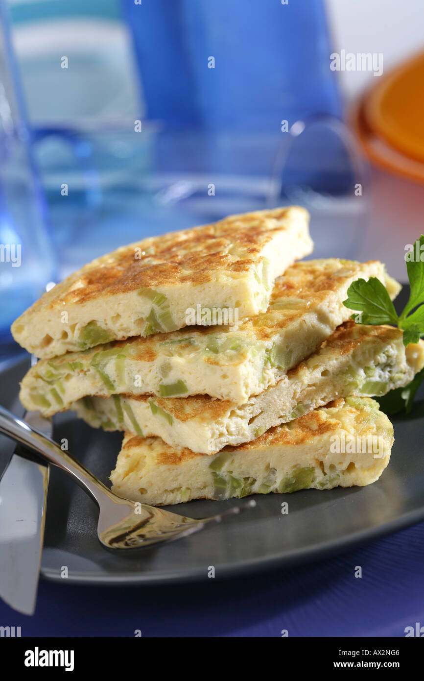 Fresh fennel omelette Stock Photo Alamy