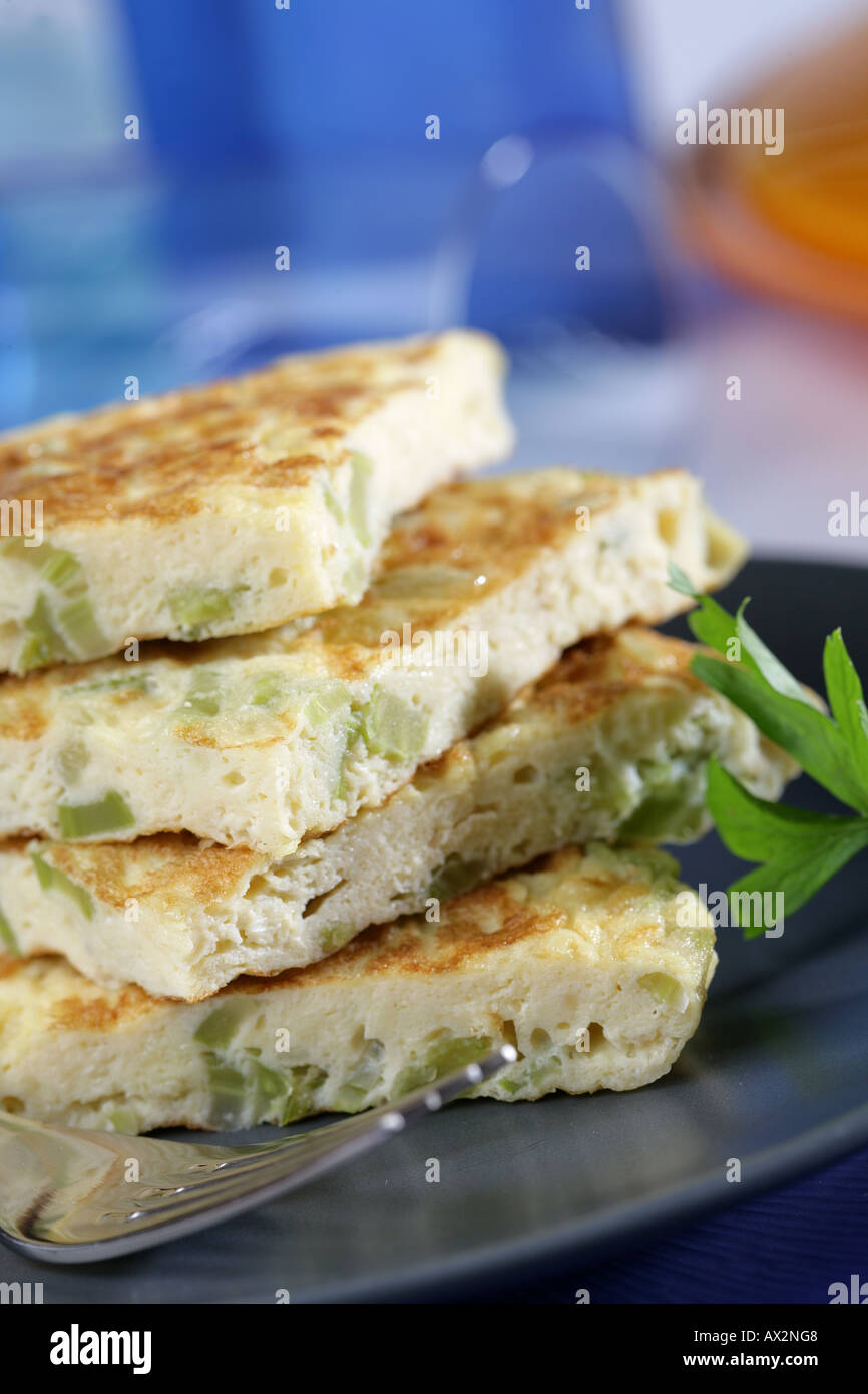 Fresh fennel omelette Stock Photo Alamy