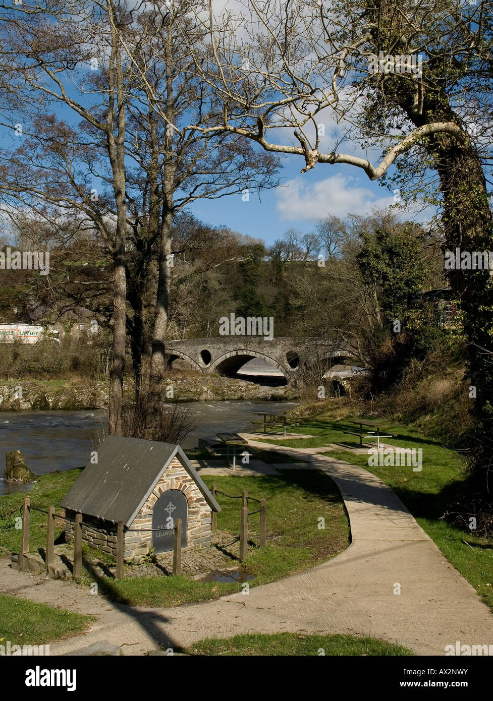 Cenarth Bridge 4, Carmarthenshire. West Wales Stock Photo