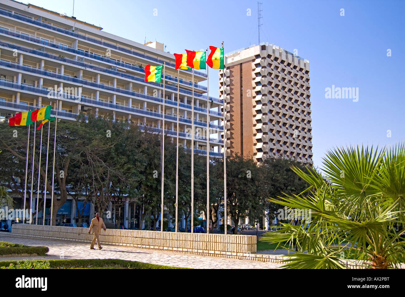 Travel, Senegal, Dakar, City buildings, Stock Photo