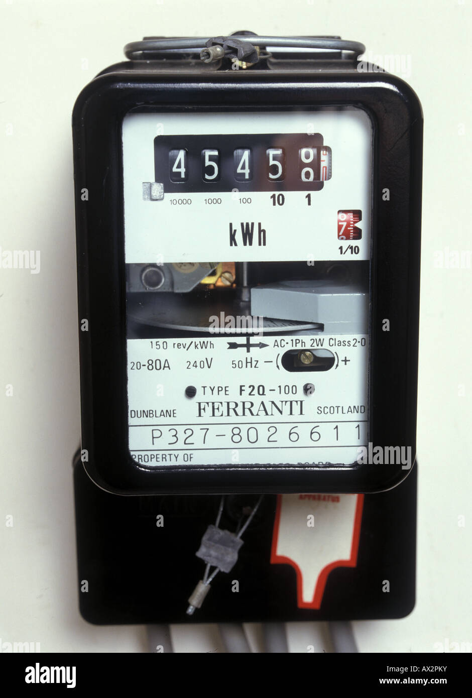 digital Kilowatt hour meter Stock Photo