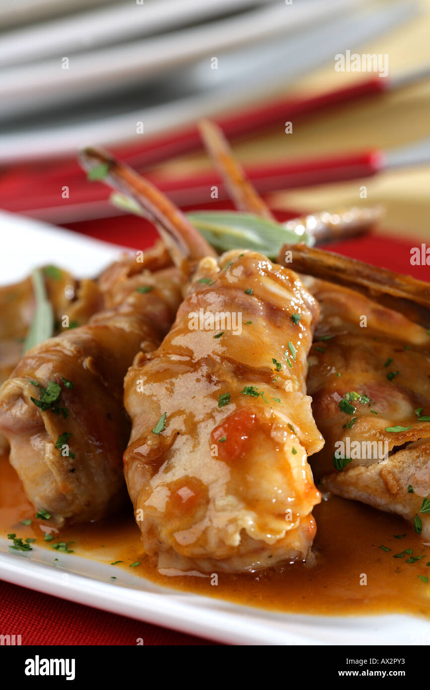 Lamb ribs and bacon casserole Stock Photo Alamy