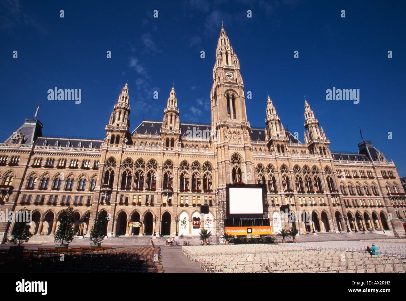 Town Hall (Rathaus)  Vienna Austria Stock Photo