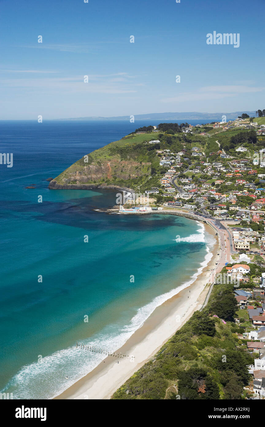 St Clair Beach Dunedin South Island New Zealand aerial Stock Photo Alamy
