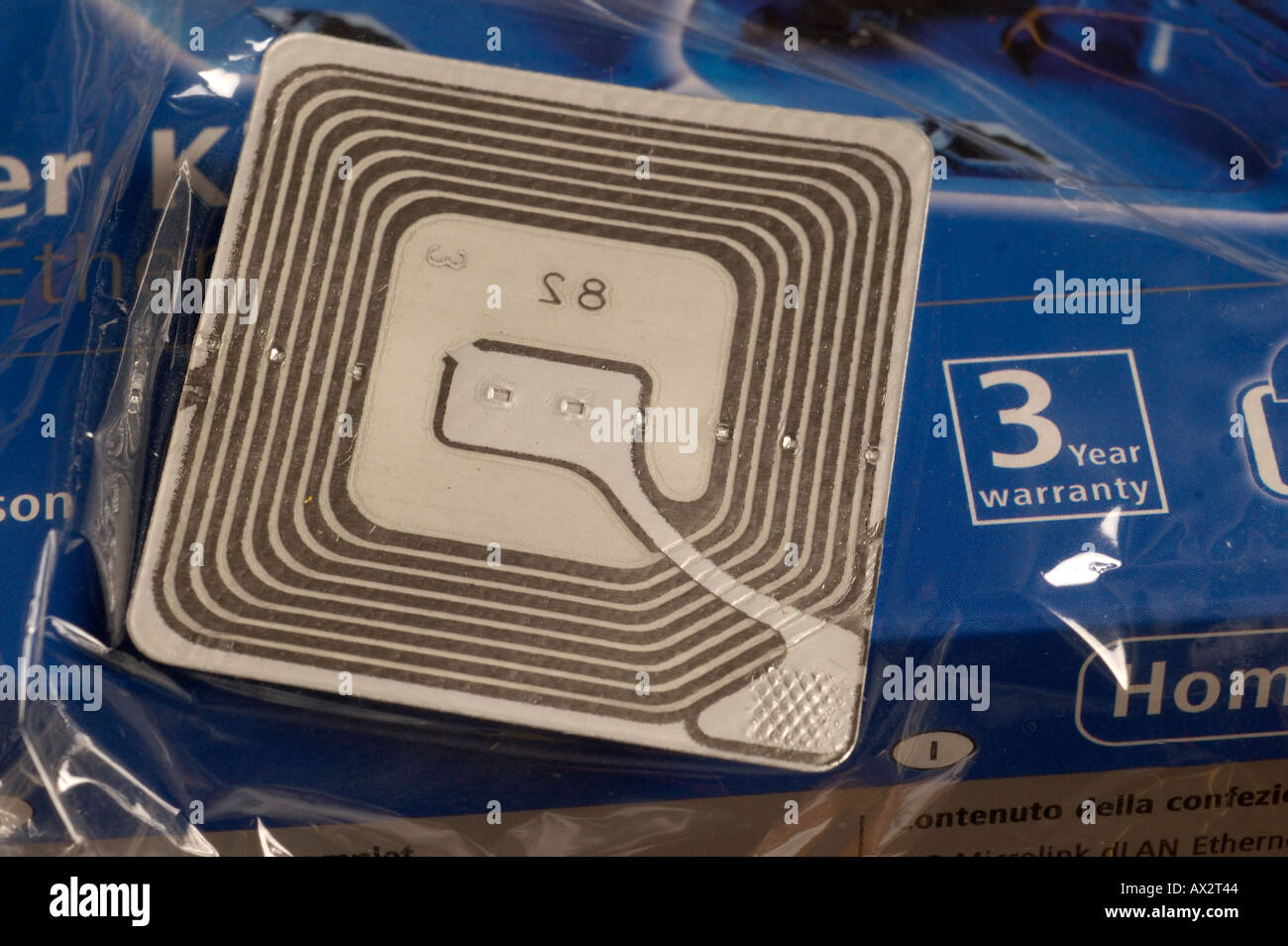 RFID transponder on a plastic foil. (c) by uli nusko, ch-3012 bern. Stock Photo