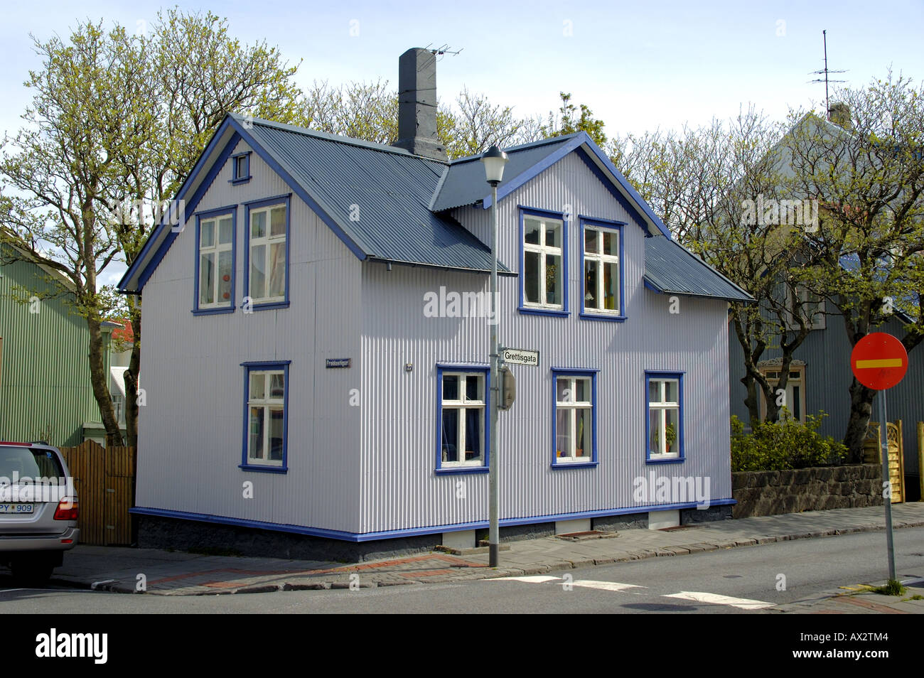 House in Reykjavik Iceland Stock Photo