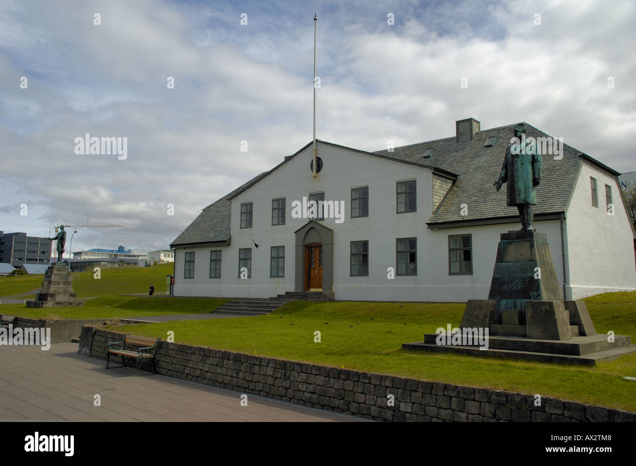 Prime Minister s office Stjornarradshusinu vid Laekjartorg in Reykjavik Iceland Stock Photo