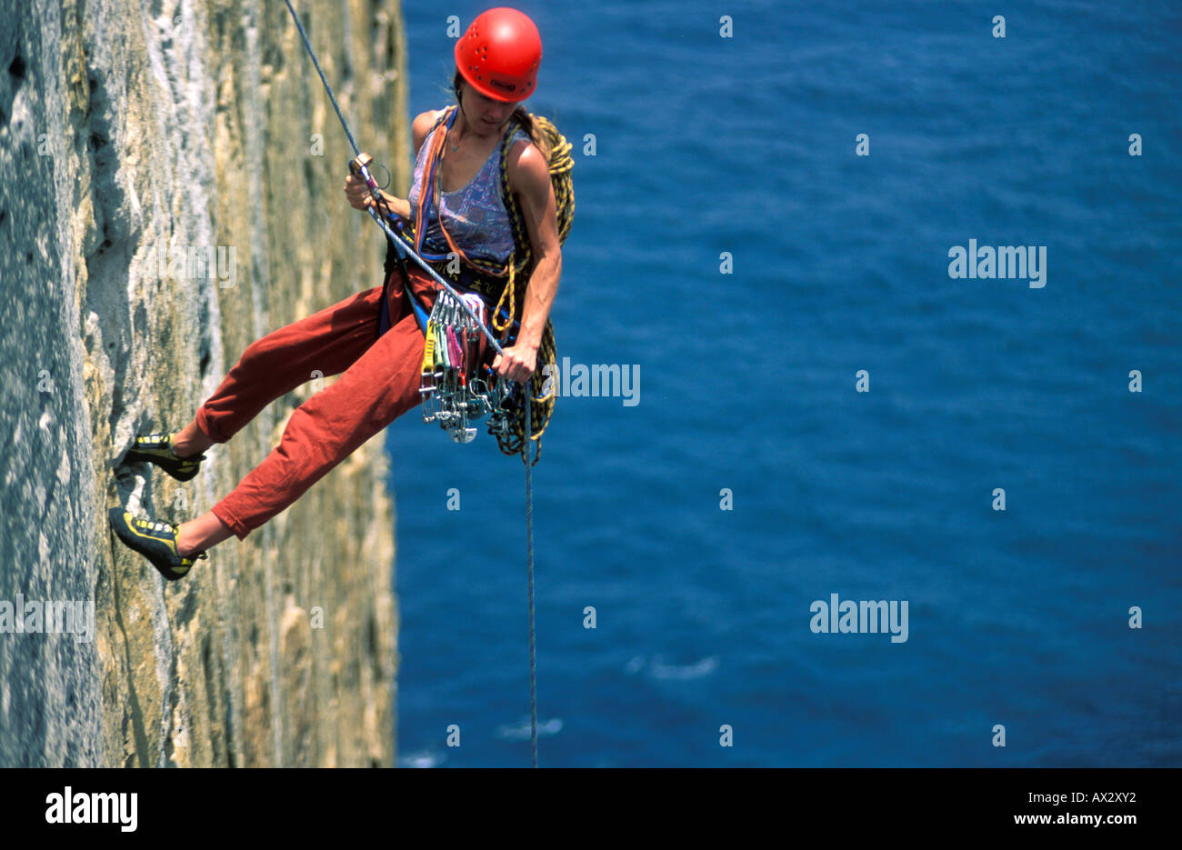 Climbing at Point Perpendicular New South Wales Australia Stock Photo Alamy