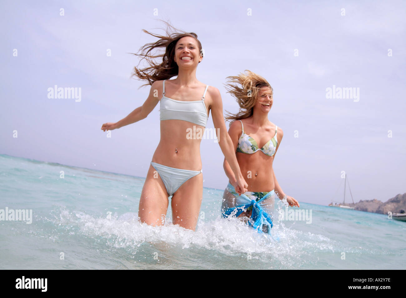 beach pureness beauty female women girls lifestyle people expressive leisure 20s ocean sea Stock Photo