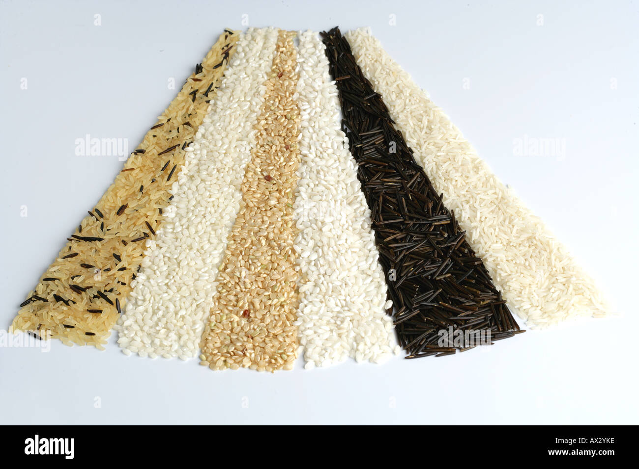 Range of rices basmati wild arborio integral regular mix of parboiled