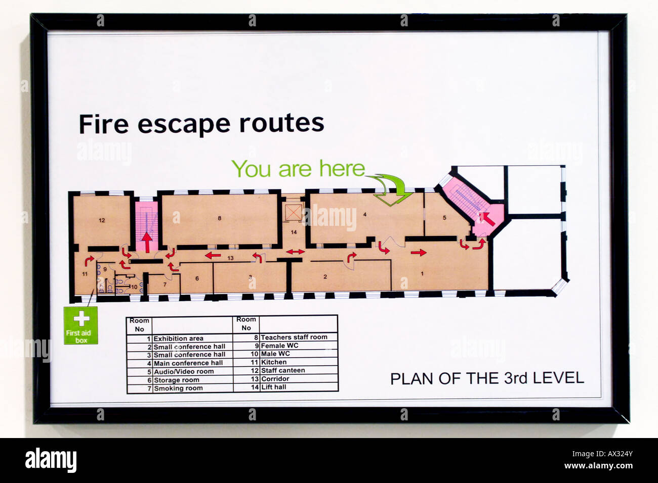 Fire escape routes Stock Photo