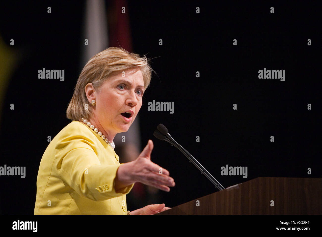 Hillary Rodham Clinton Stock Photo