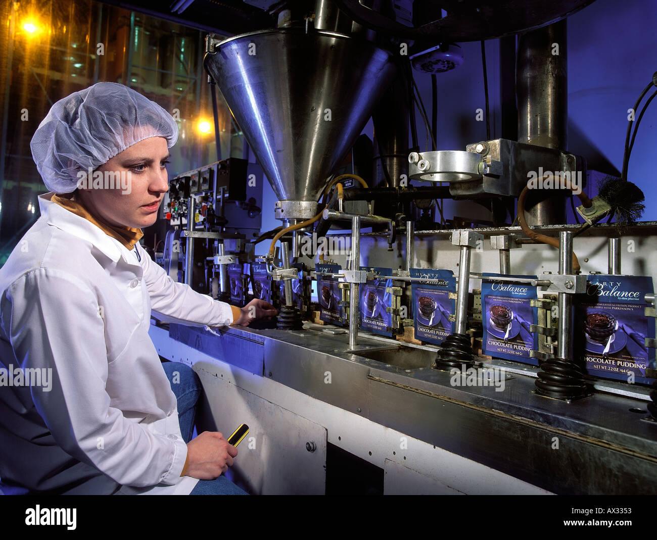 Automated Packaging Line Stock Photo