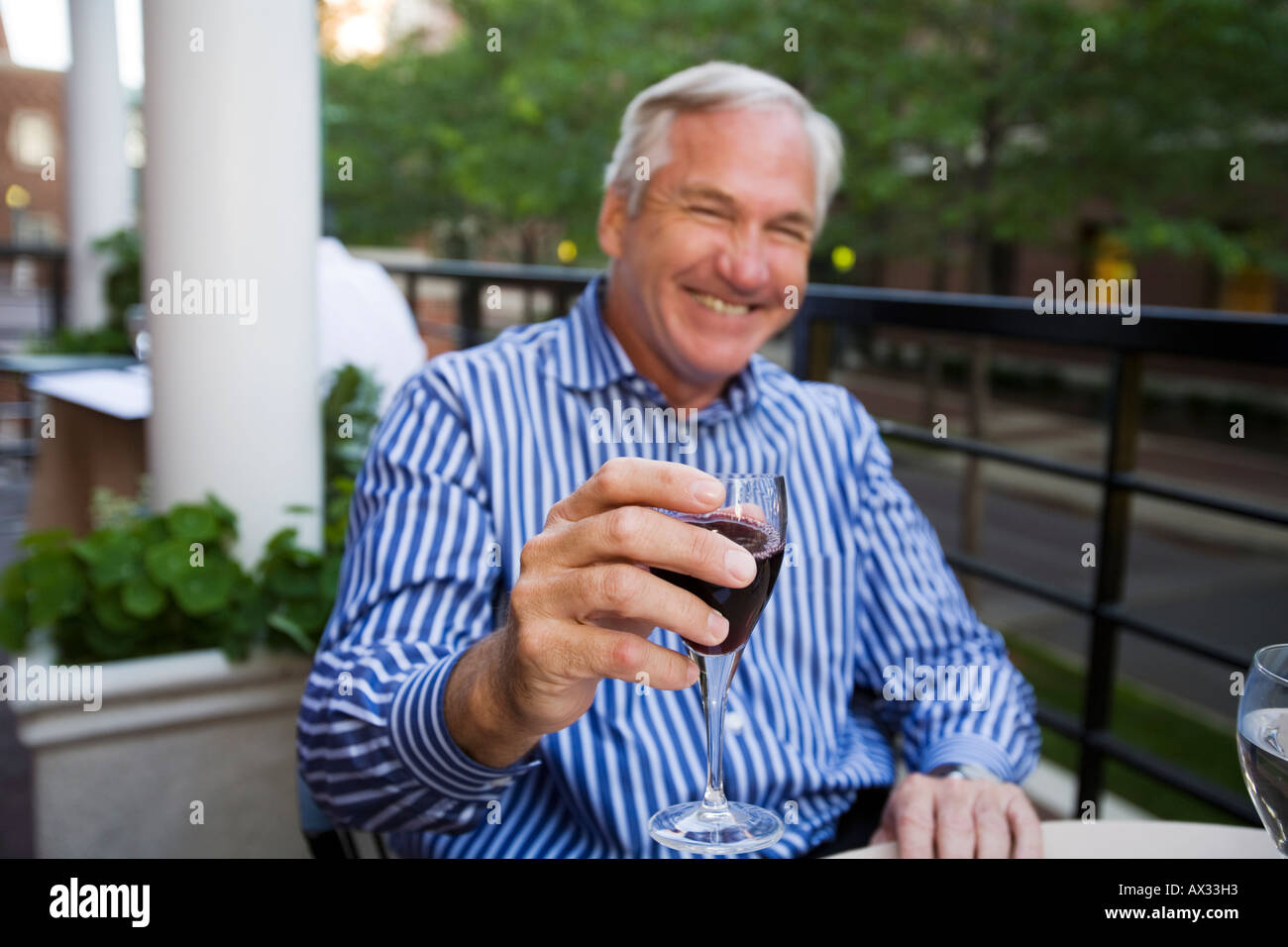 Detroit Michigan Outdoor dining at the Rattlesnake Club Stock Photo