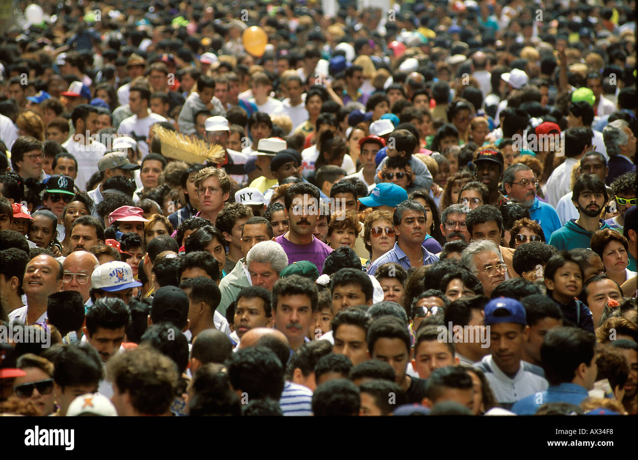 Sea of People Street Festival New York City Stock Photo