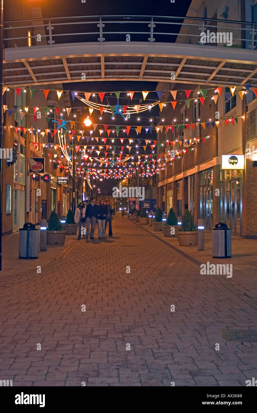 Christmas lights Cardiff Bay Wales UK Stock Photo Alamy