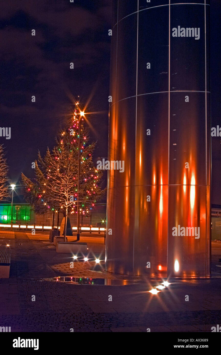 Christmas tree Cardiff Bay Wales UK Stock Photo Alamy