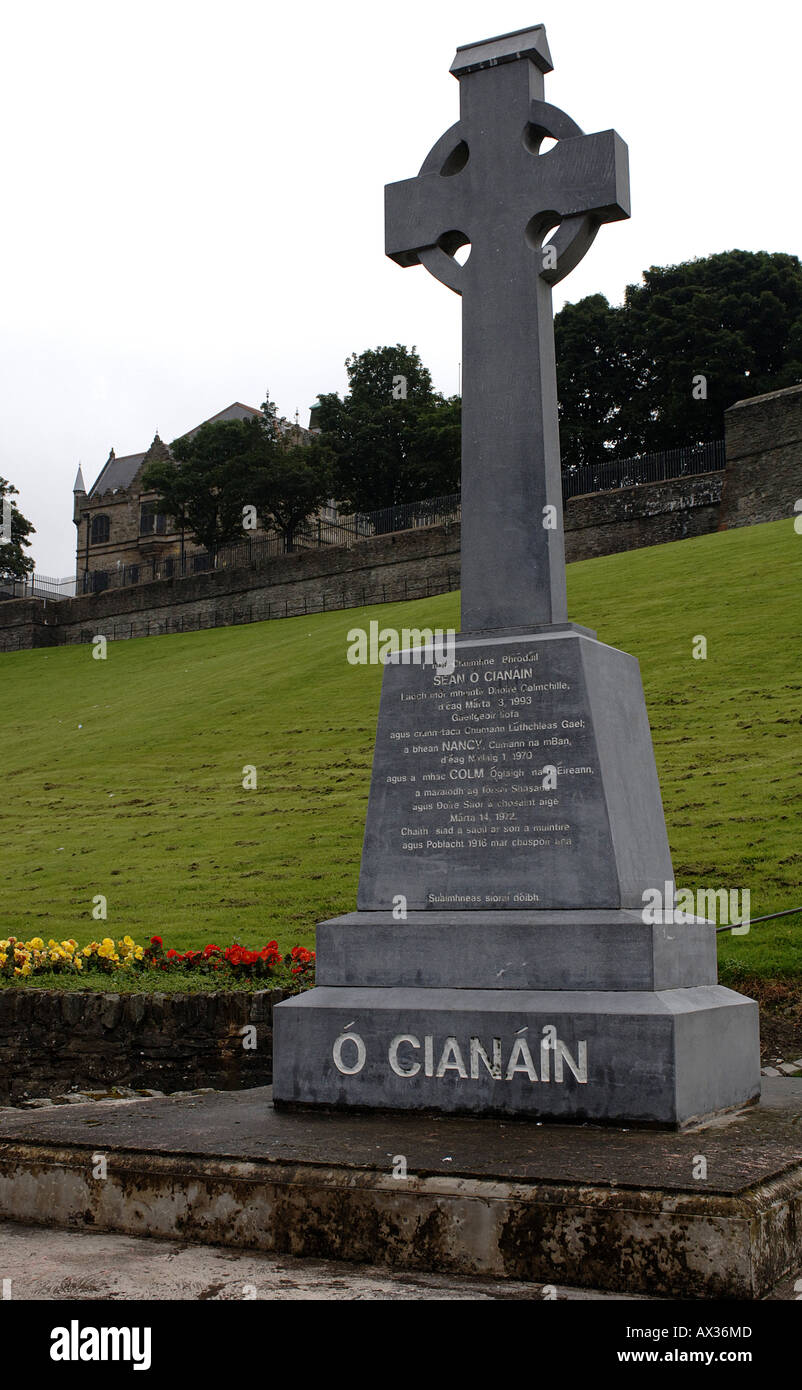 Monument to dead Vice President of Sinn Fein Sean Keenan 19 08 06 Stock Photo