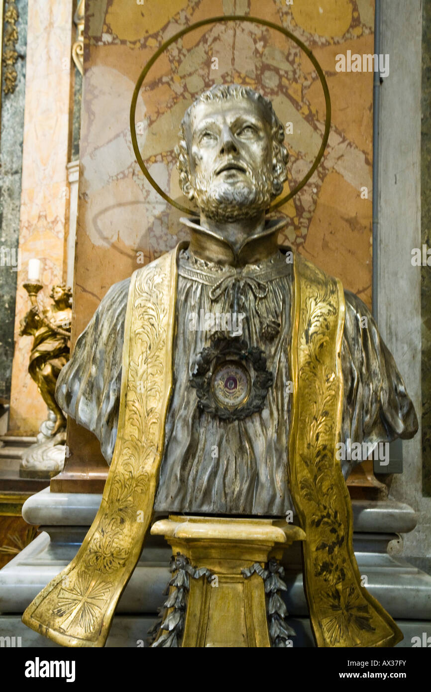 Sculpture with religious artifact of Saint Francesco Saverio Stock ...