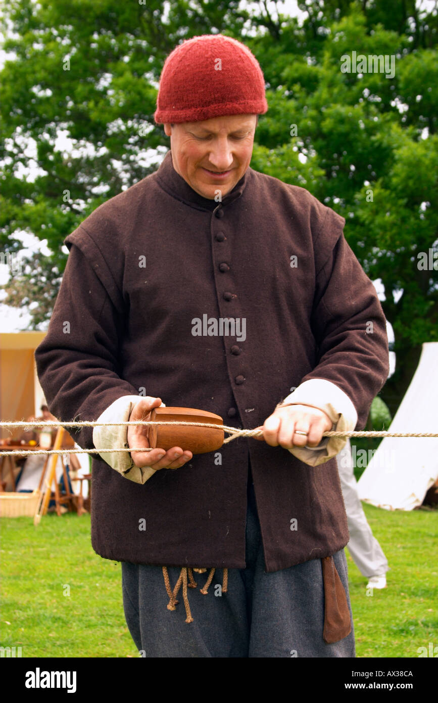 Wardour Castle Regiment English Civil War period Rope making Stock ...