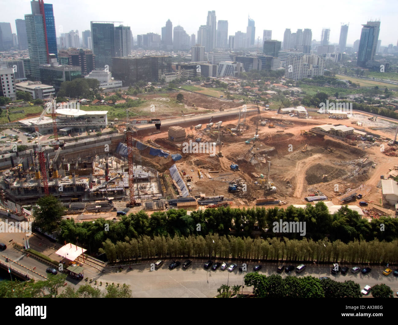 Construction site, Kuningan, Jakarta, Indonesia, South East Asia Stock