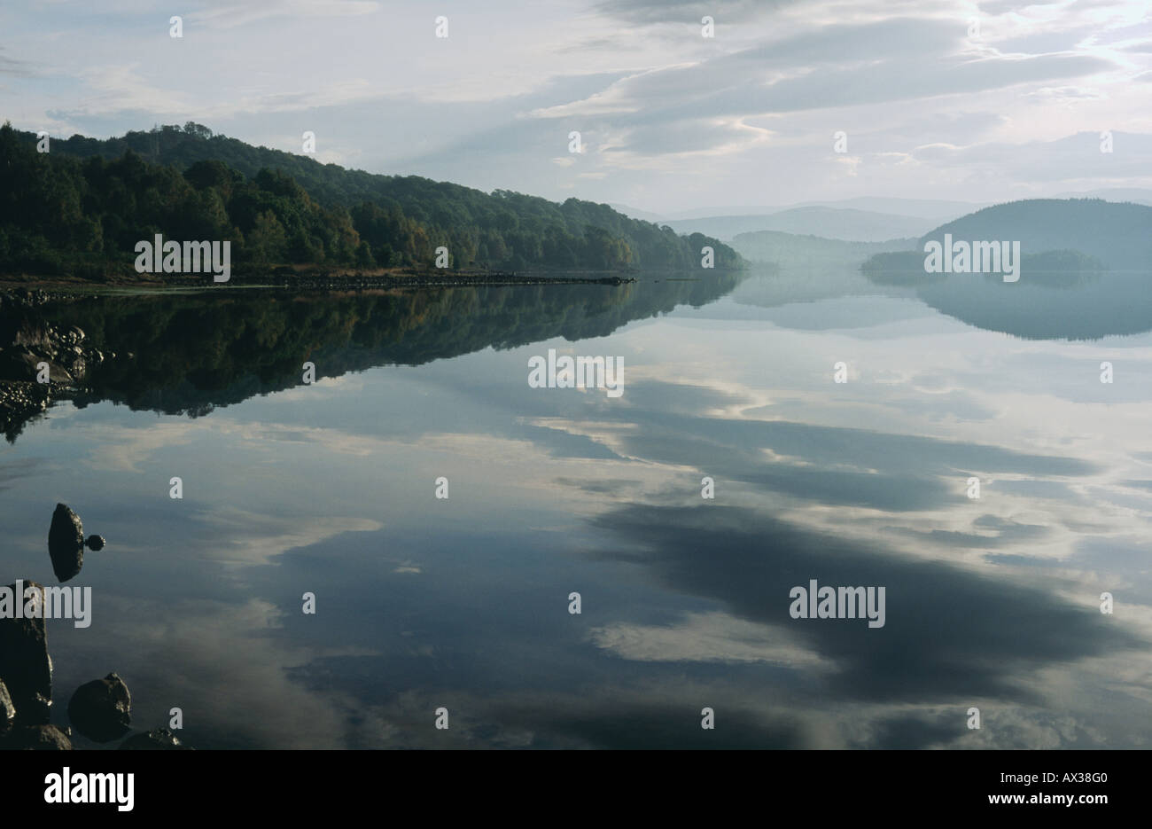Morning light at Loch Garry, Glengarry, Scotland Stock Photo
