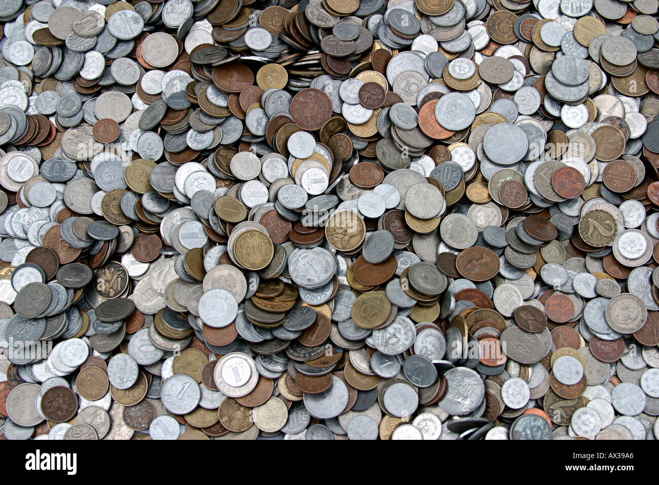 Berlin Tiergarten 17 Juni Fleemarket coins Stock Photo