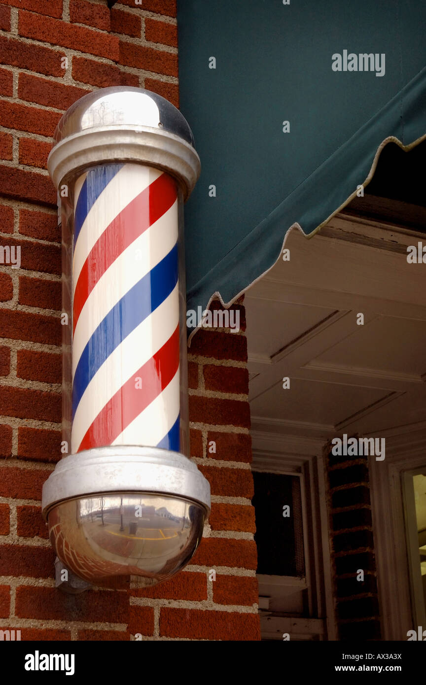 Classic Barber Pole Stock Photo Alamy