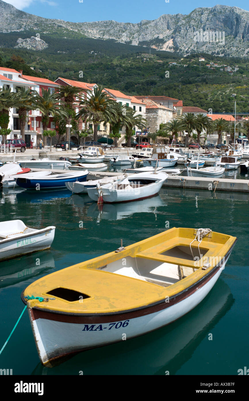 Harbour, Podgora, Makarska Riviera, Croatia Stock Photo