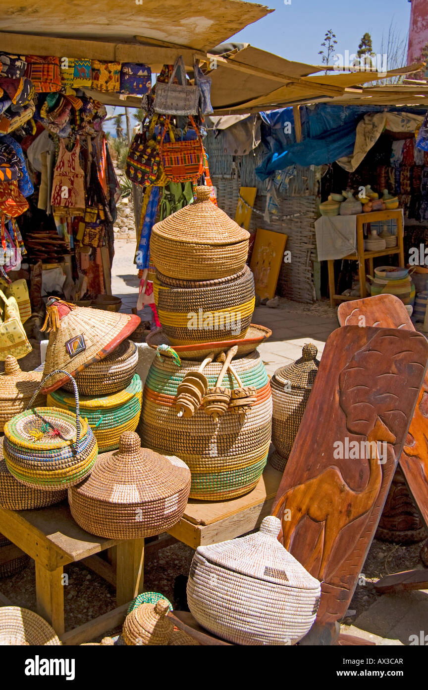 Travel, Senegal, Dakar, Basket stall at La Goree market Stock Photo - Alamy