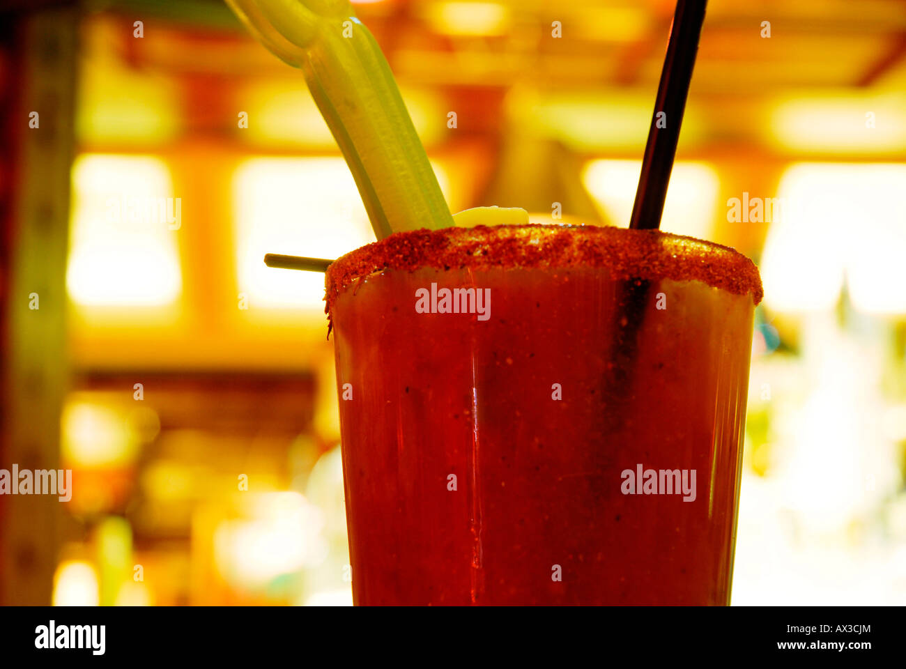 Close up of a bloody mary Stock Photo - Alamy