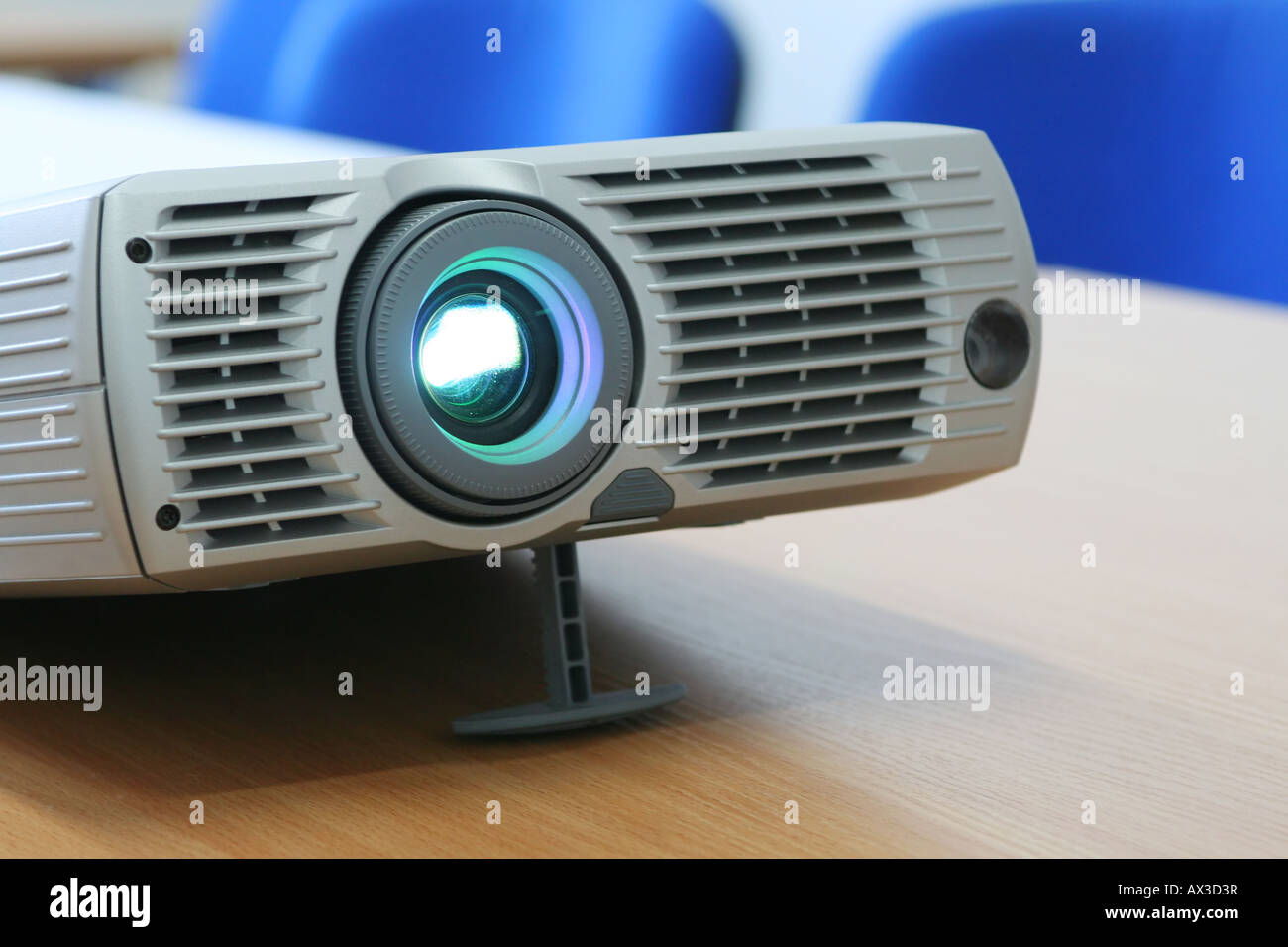Projector at office table (horizontal Stock Photo Alamy