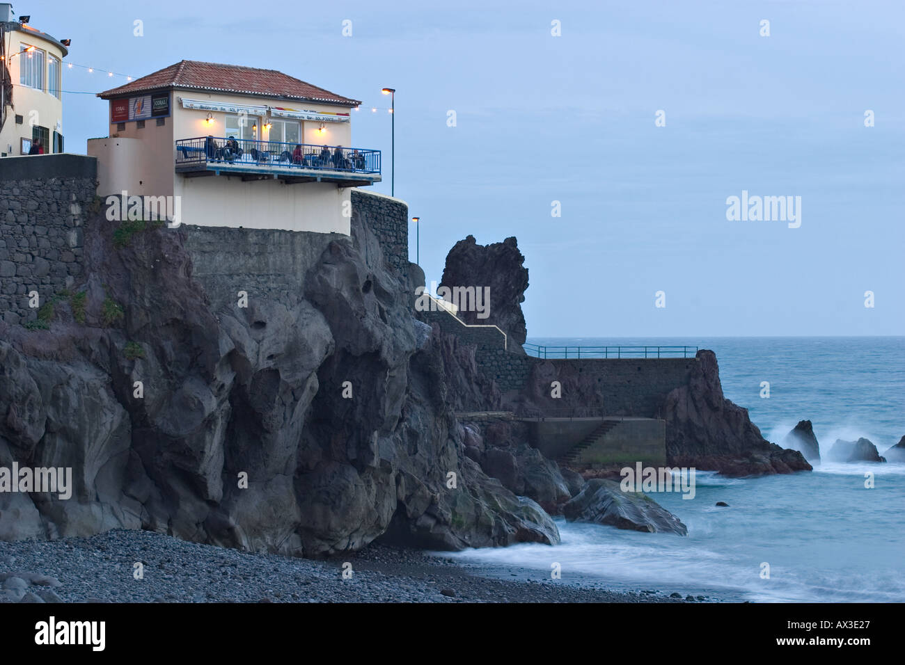 restaurant in Ponta do Sol Madeira Stock Photo Alamy