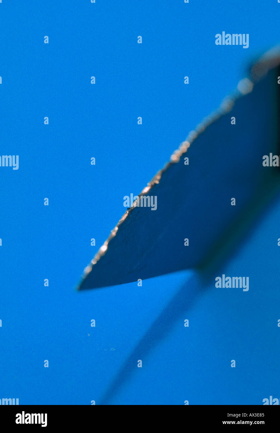 Before and after 051c Knife not sharp close up QHTK1072 Stock Photo Alamy