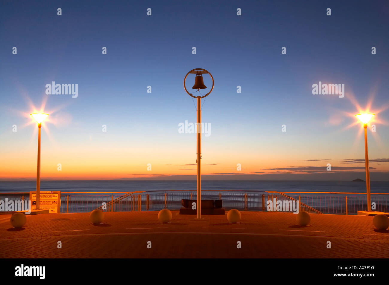 Shark Bell at Dawn St Clair Beach Dunedin South Island New Zealand Stock Photo