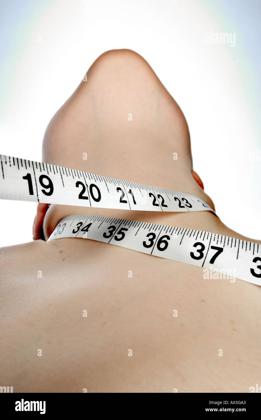 Dieting, a concept image about the affects of dieting and eating disorders. measured death Stock Photo