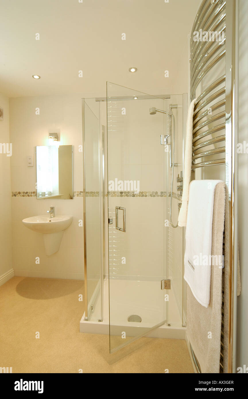 beautiful modern bathroom in a house in the uk Stock Photo - Alamy