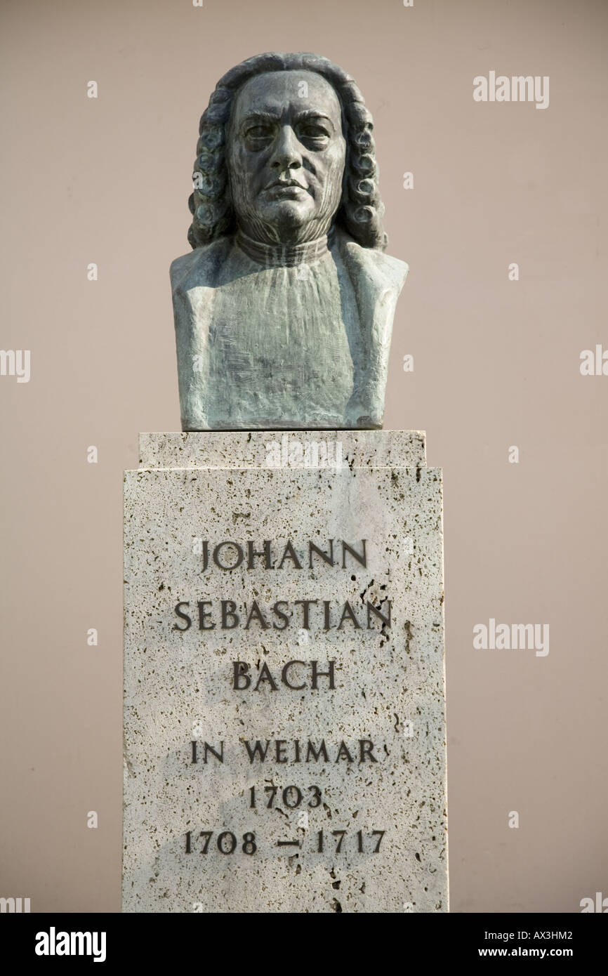 Johann Sebastian Bach Bust Portrait , Weimar, Germany Stock Photo