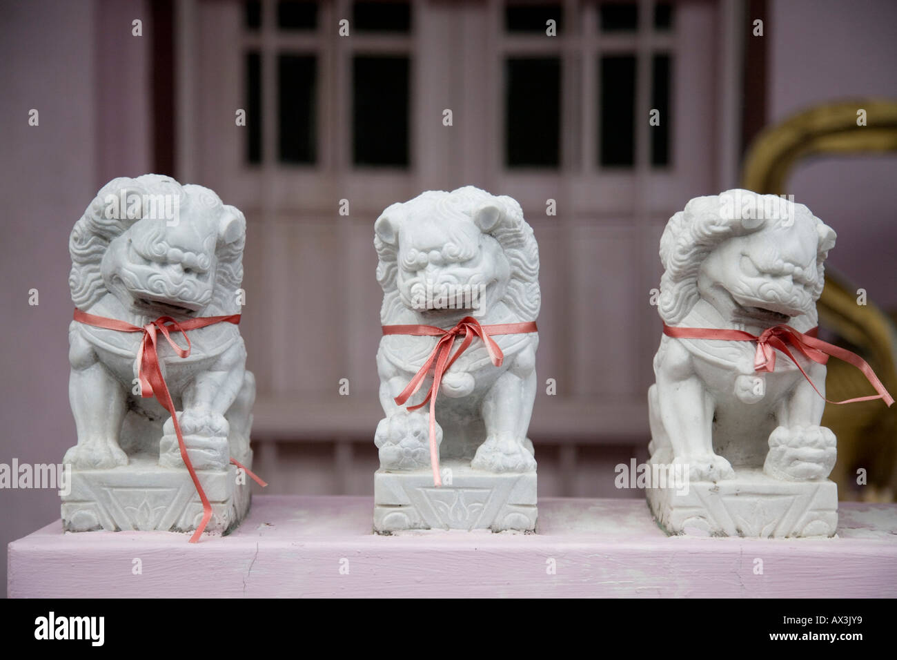 Chinese Lion Statue, Georgetown, Pulau Penang Pinang, Malaysia Stock ...