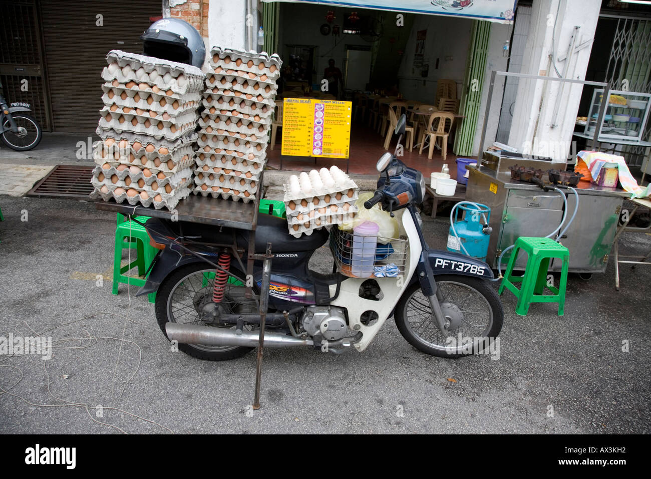 Egg Delivery, Pulau Penang Pinang, Malaysia Stock Photo Alamy