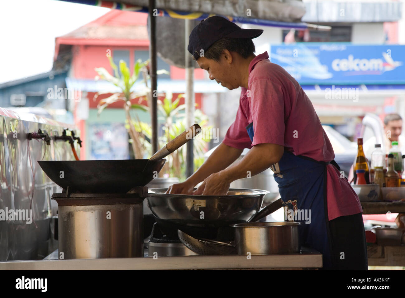 Chinese Chef, Kota Bharu, Bahru, Baru, Malaysia Stock Photo Alamy