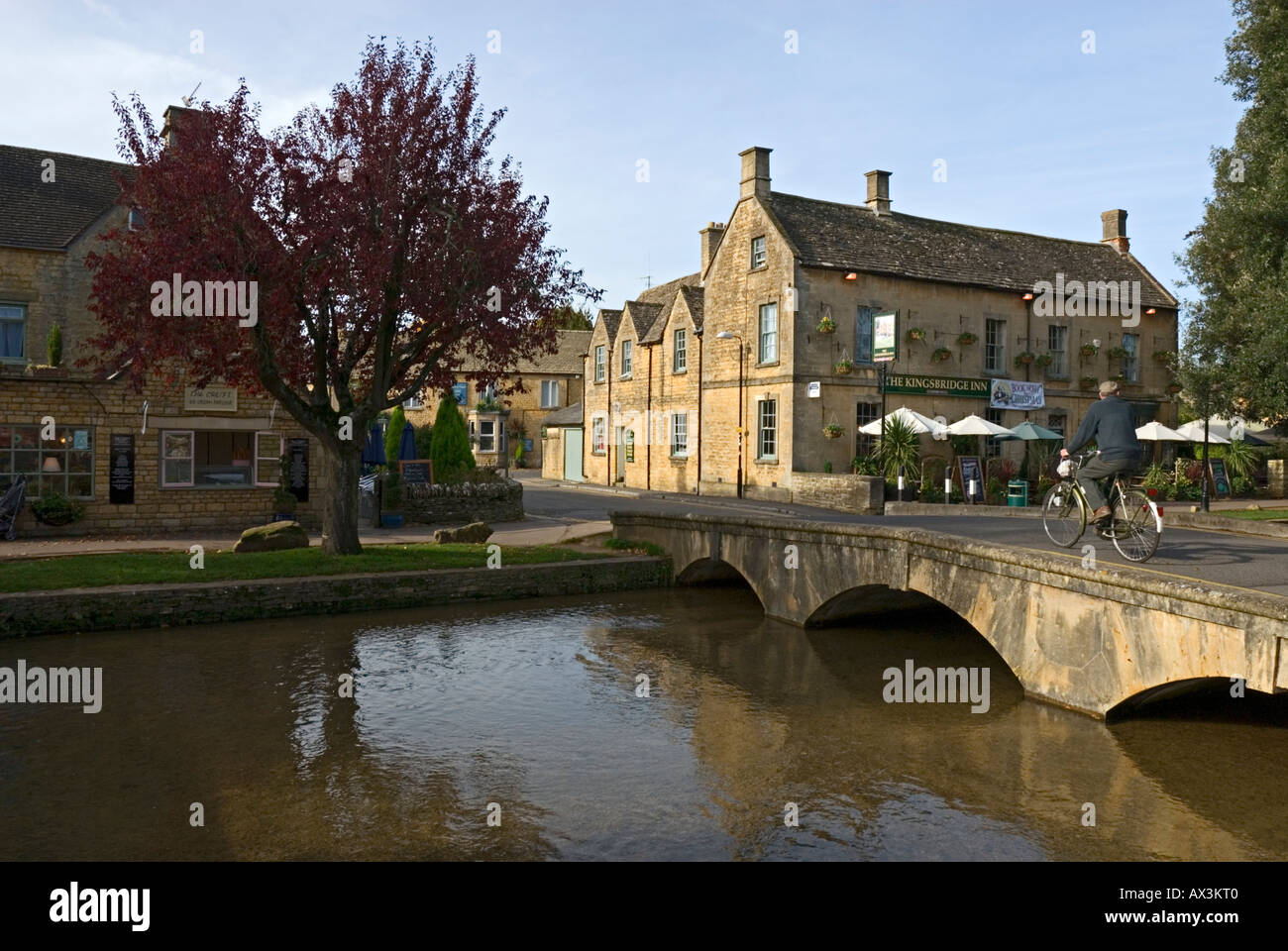The picturesque village of Bourton on the Water in the Cotswolds Stock