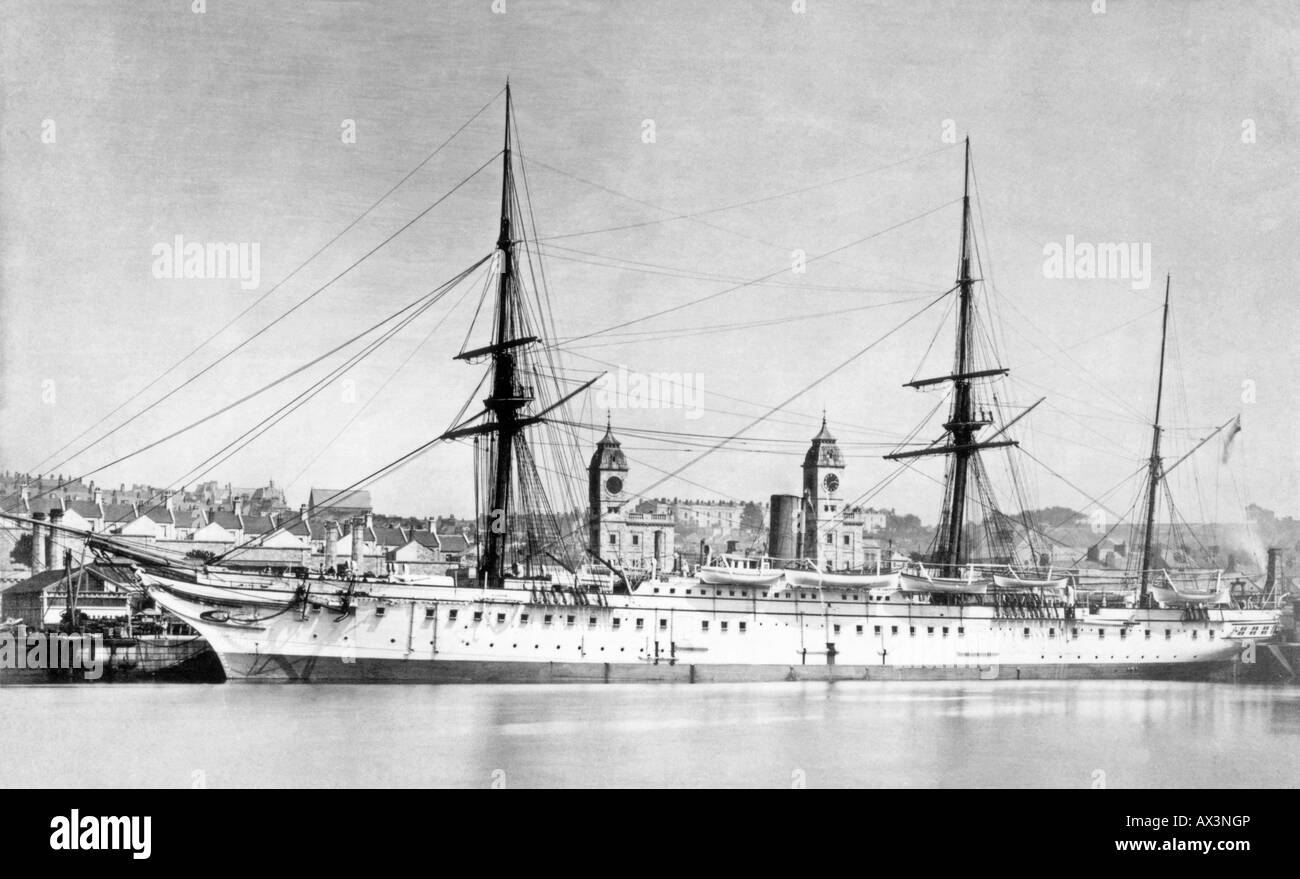 Troopship HMS Himalaya, Stockholm, c.1890 Stock Photo