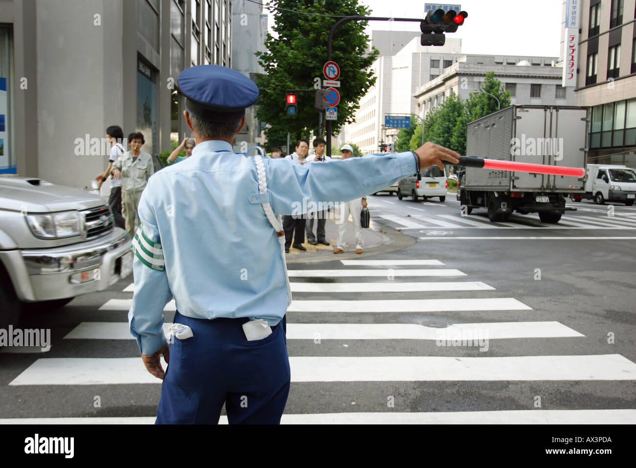 Traffic Officer, Kyoto Kansai, Japan Stock Photo