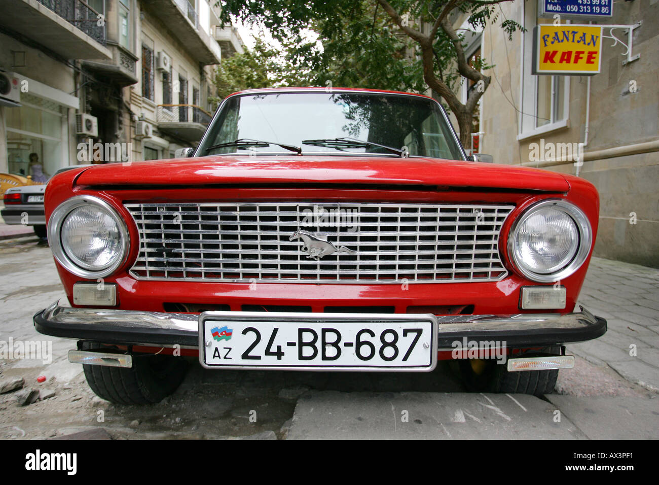 A car in Baku, Azerbaijan number plate Stock Photo Alamy