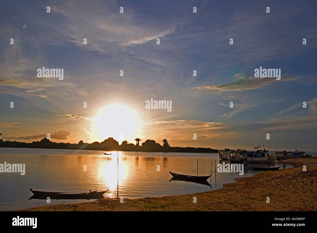 Brazil, Amazon, Rio Tapajos. A tributary of the Rio Tapajos which is itself a tributary of the
