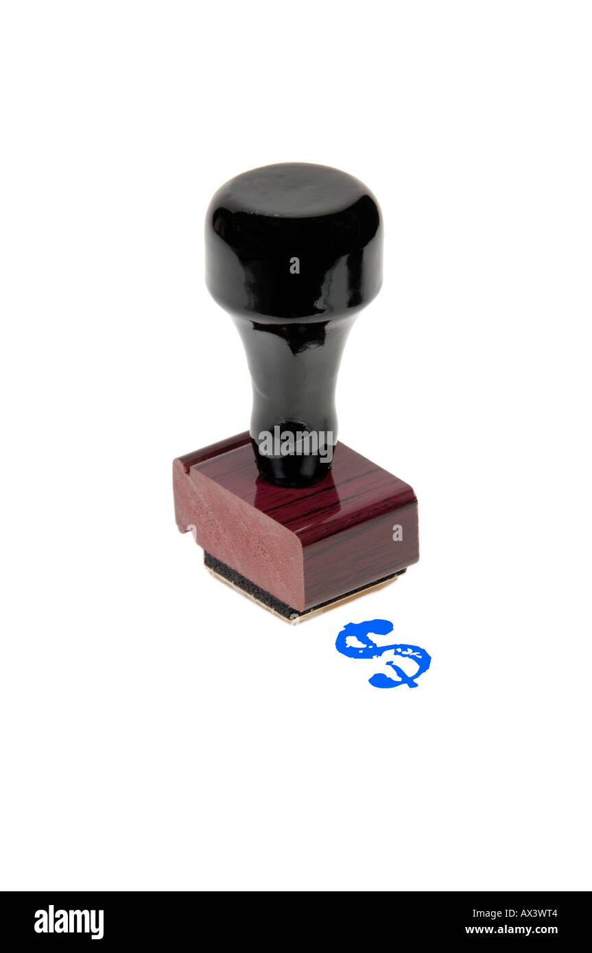 Dollar sign Rubber stamp Stock Photo Alamy