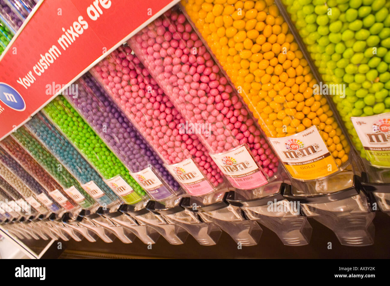 m&m sweet store, New York City, USA Stock Photo