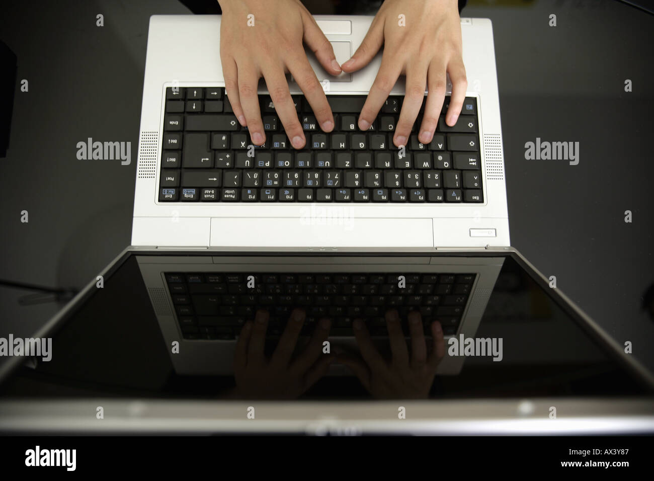 Typing hands woman in hi-res stock photography and images - Alamy